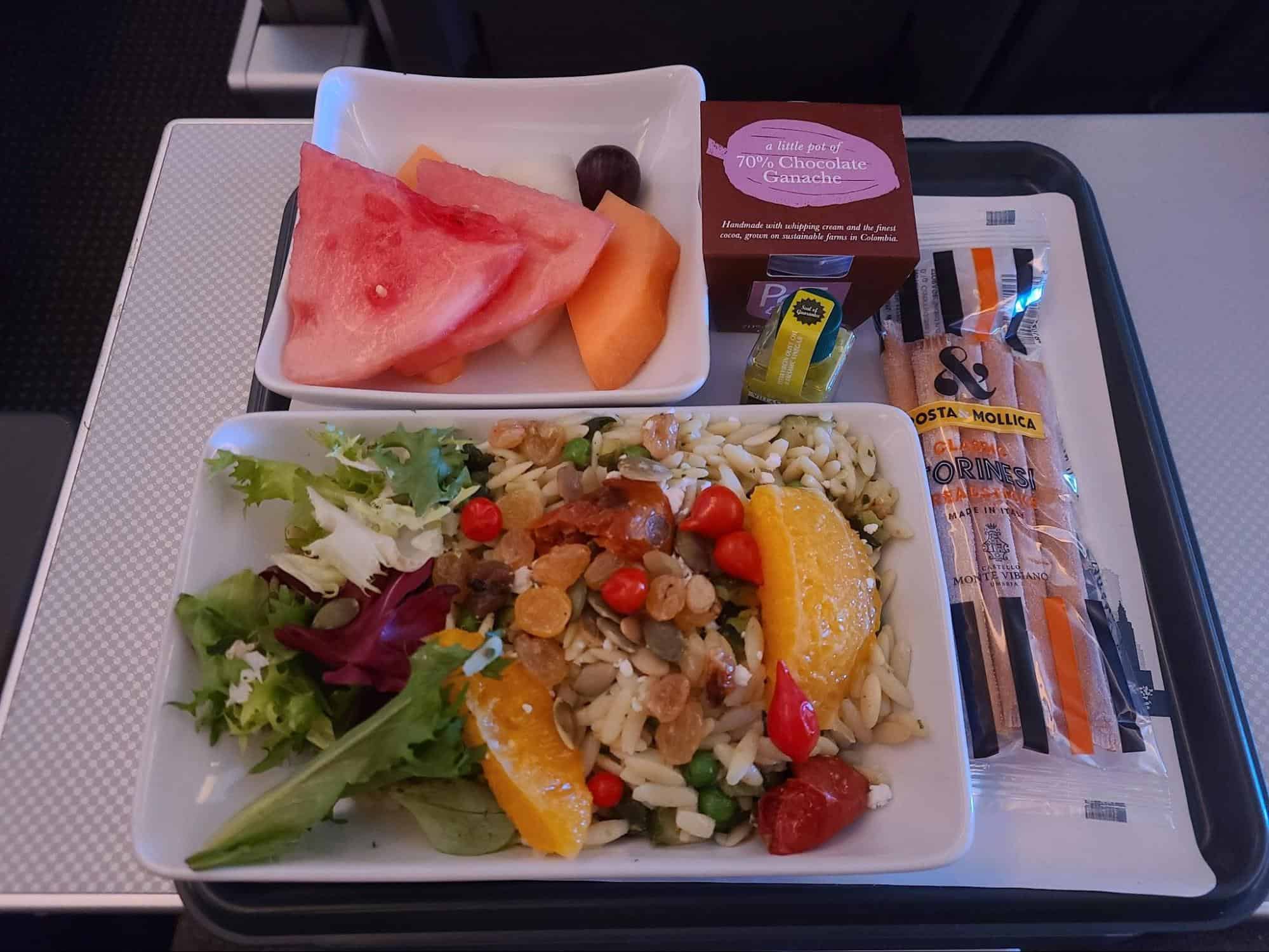 American Airlines Premium Economy Meal Service