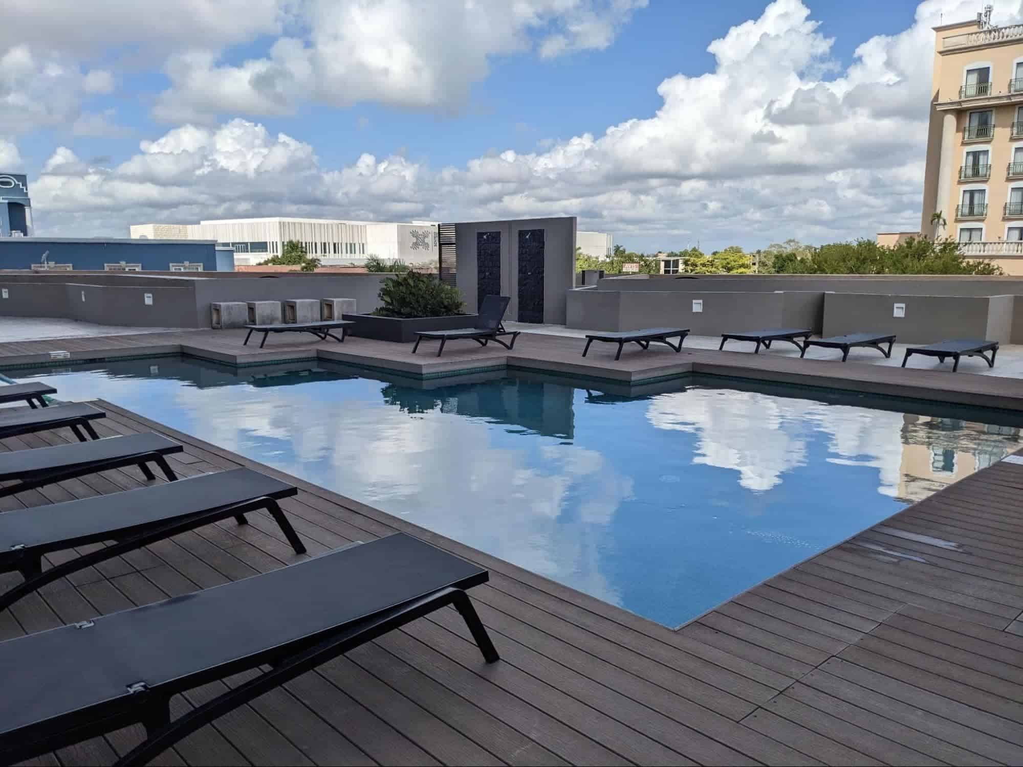 The pool at the Hyatt Regency Merida is located on the rooftop. | By Charlie Lewis