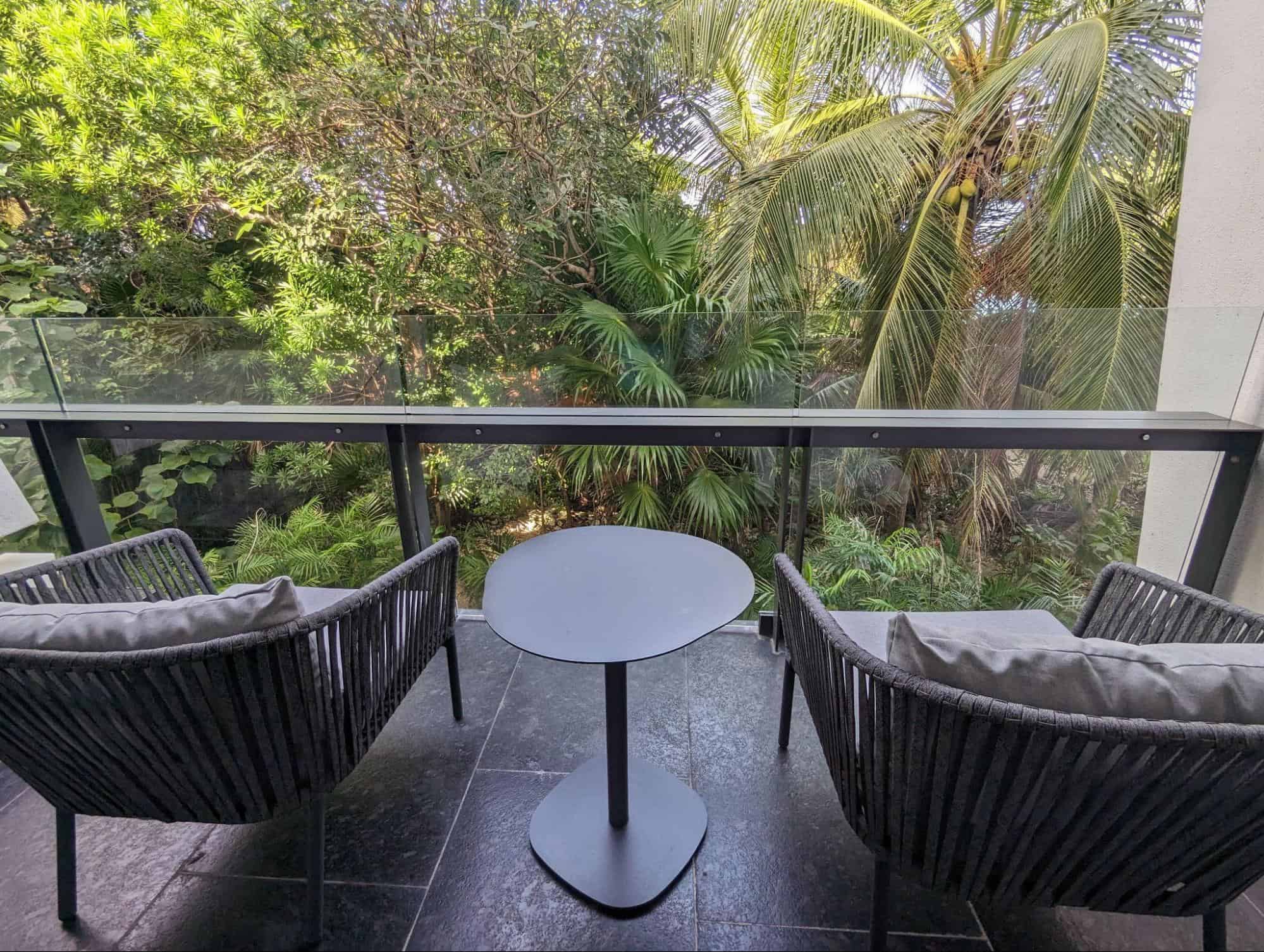 balcony at the Conrad Tulum