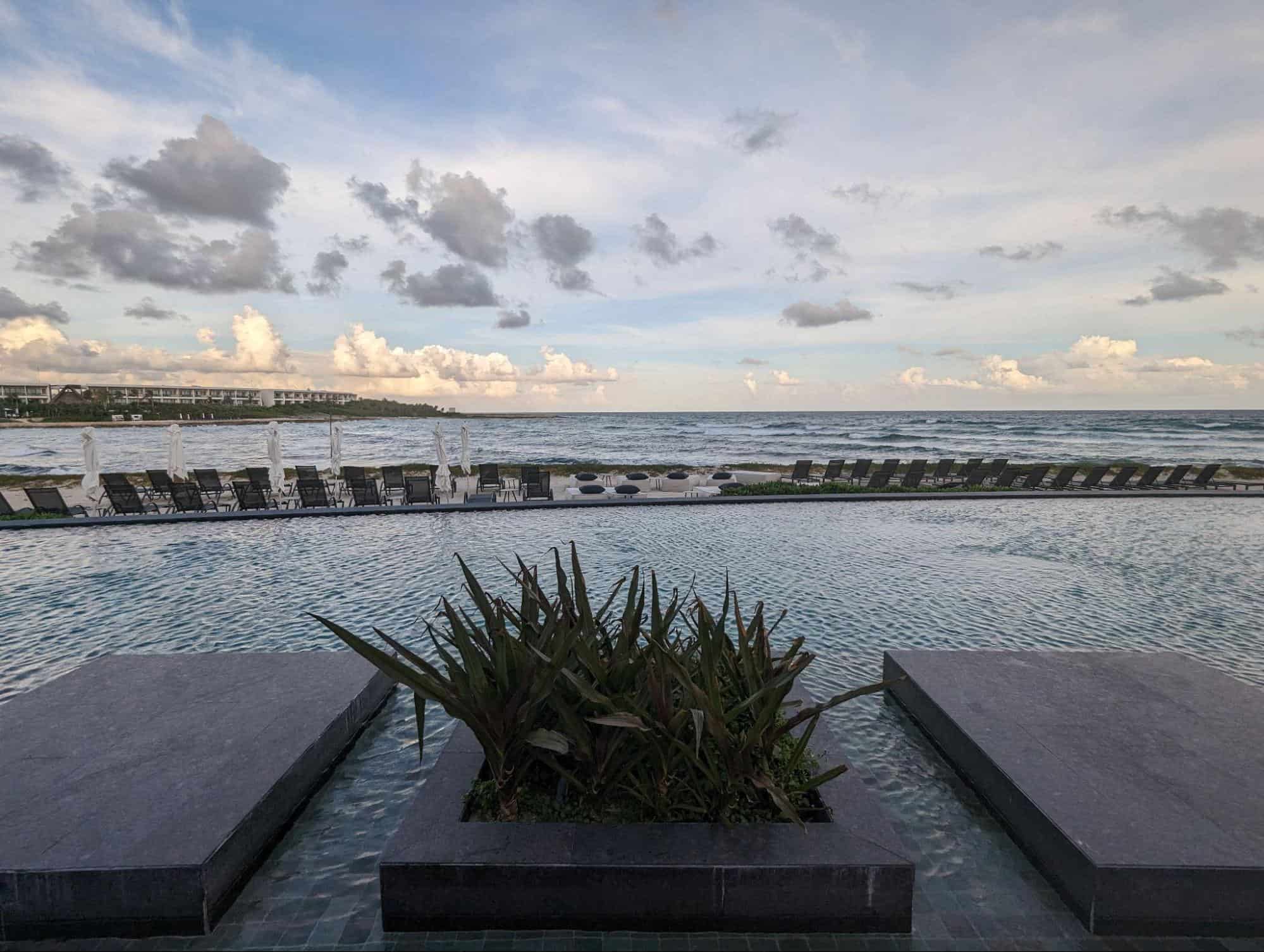 pool at the Conrad Tulum