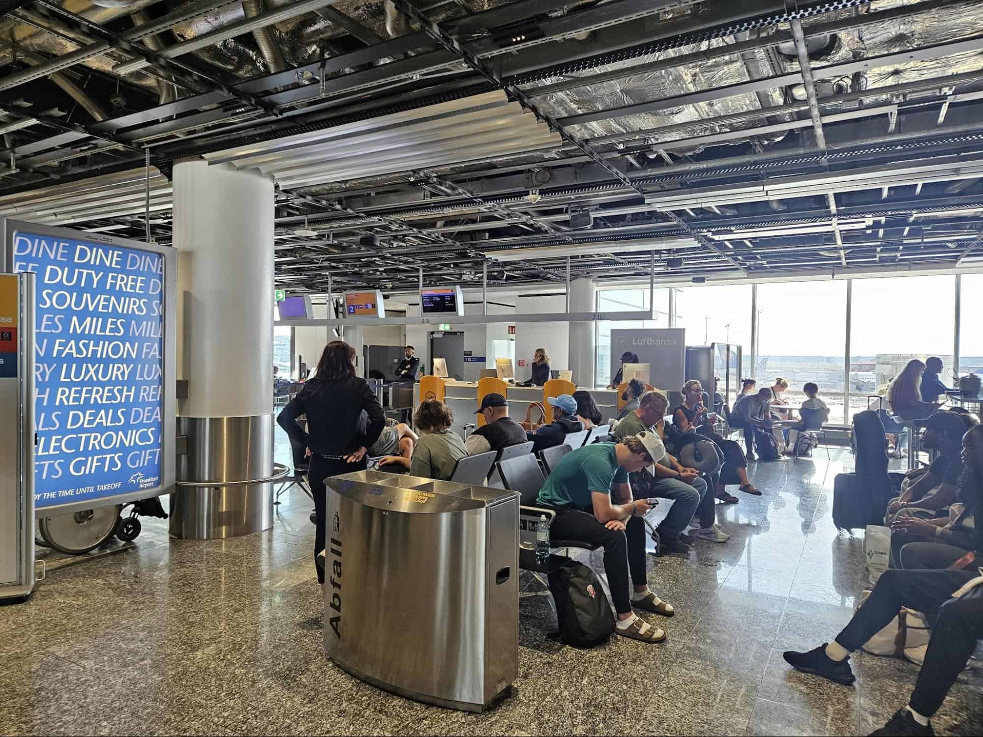 Boarding Lufthansa at Frankfurt Airport