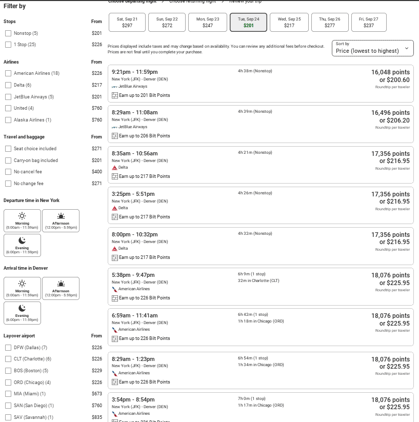 Book Flights Through the Bilt Rewards Travel Portal