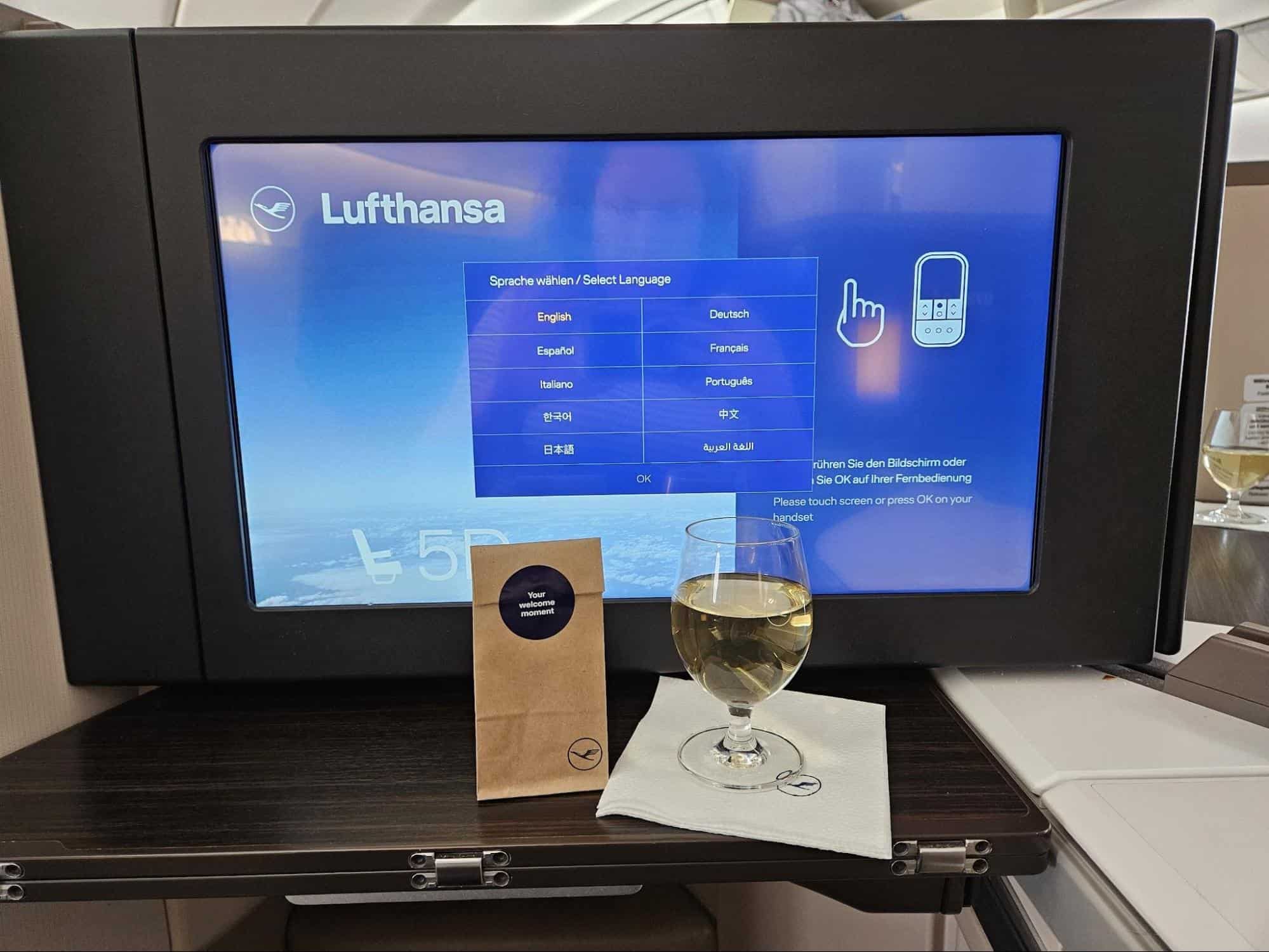 Lufthansa Business Class Pre-Departure Amenities