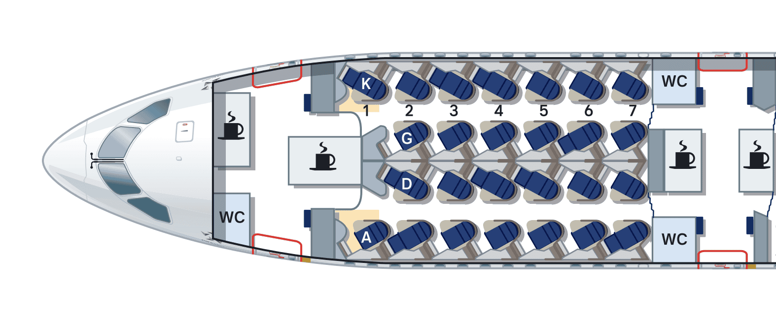 Lufthansa business class on B787-9 Dreamliner features