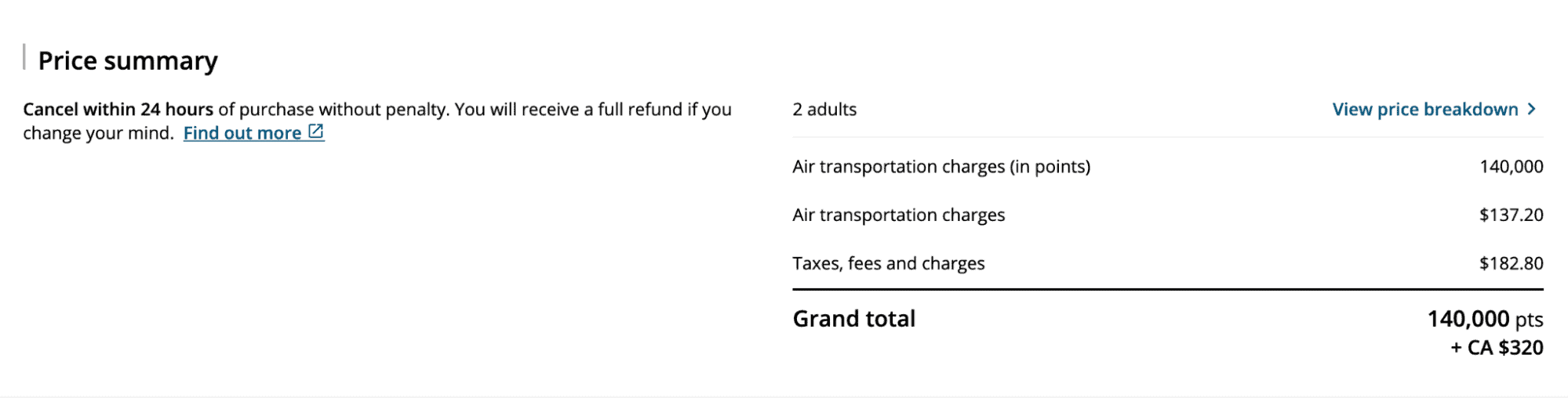 Price Summary