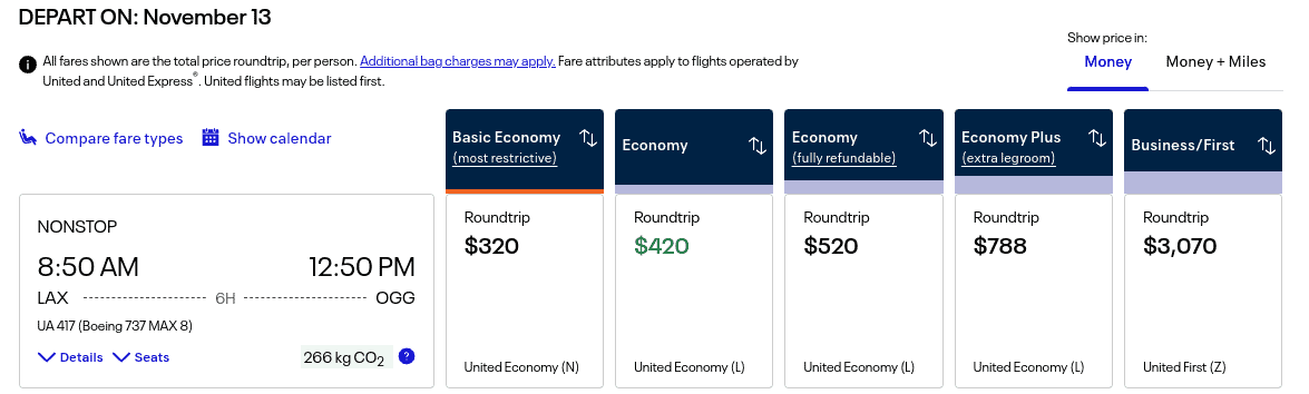 booking flight with United Airlines