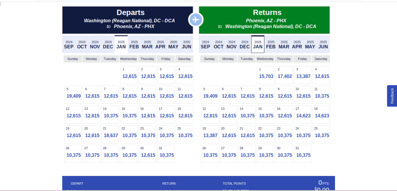 booking flights using points Southwest Airlines