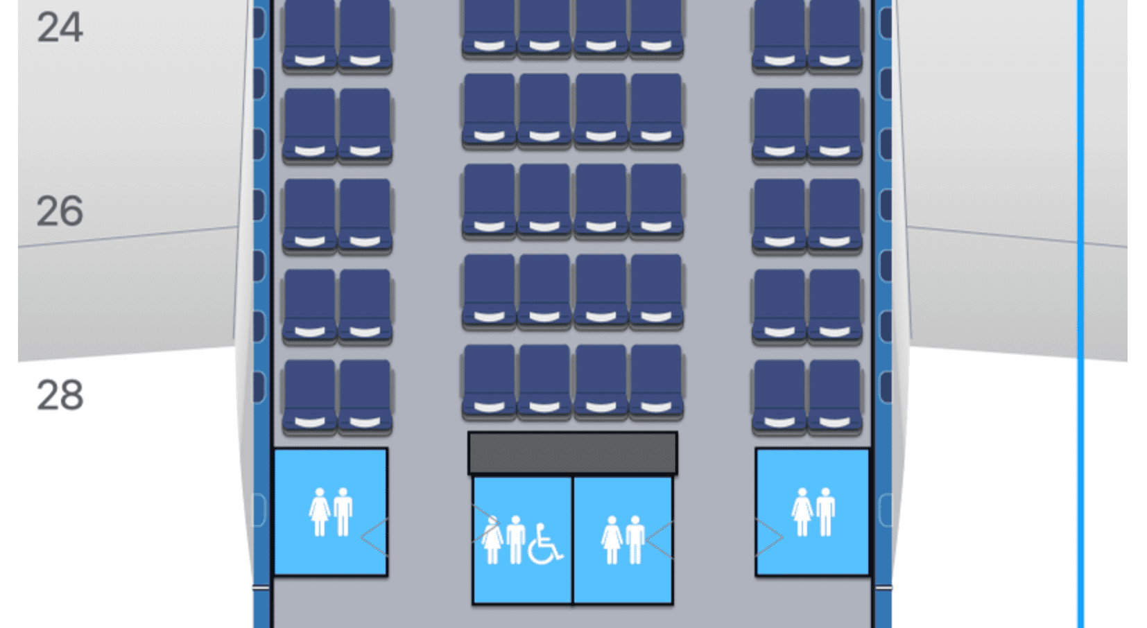 AeroLOPA’s seat map for a KLM A330-300.