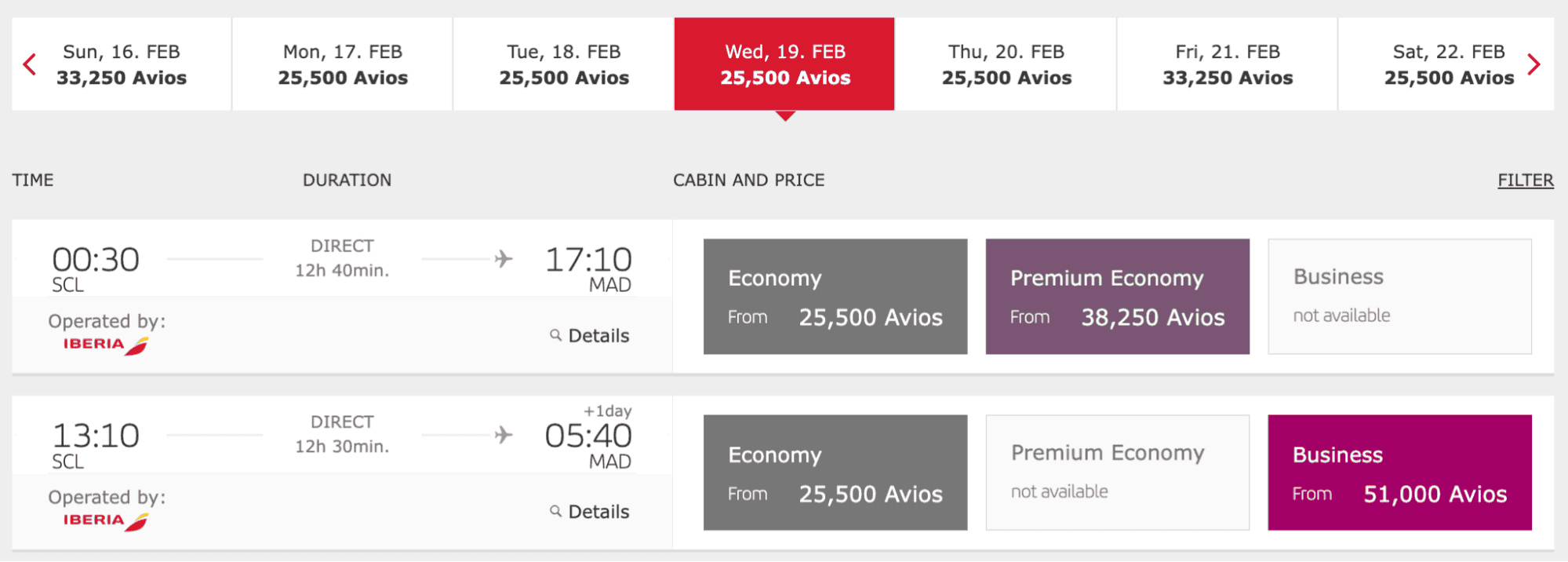 Booking Iberia using Avios