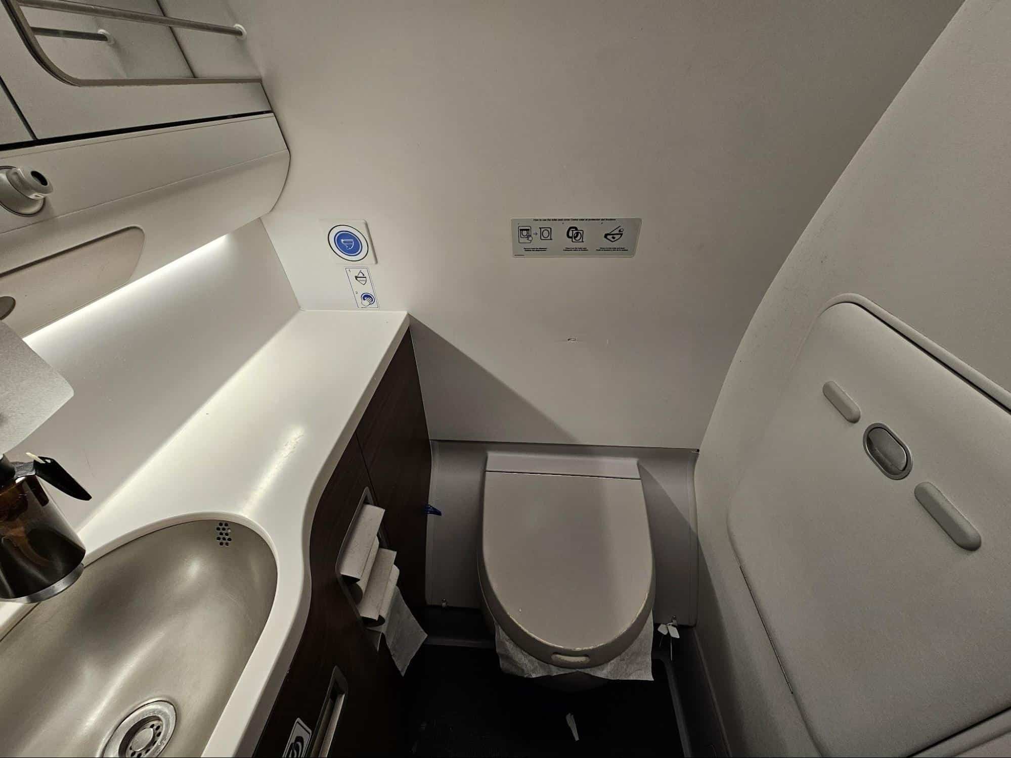 Iberia A350-900 business-class cabin lavatory