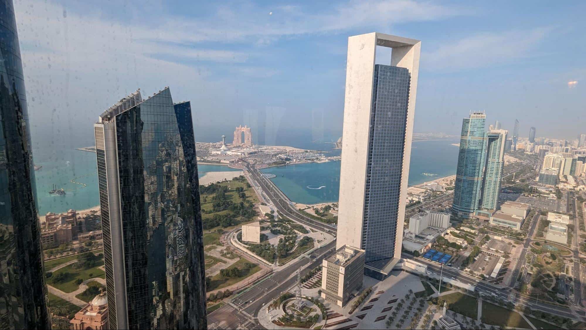 View from deck of Conrad Abu Dhabi Etihad Towers