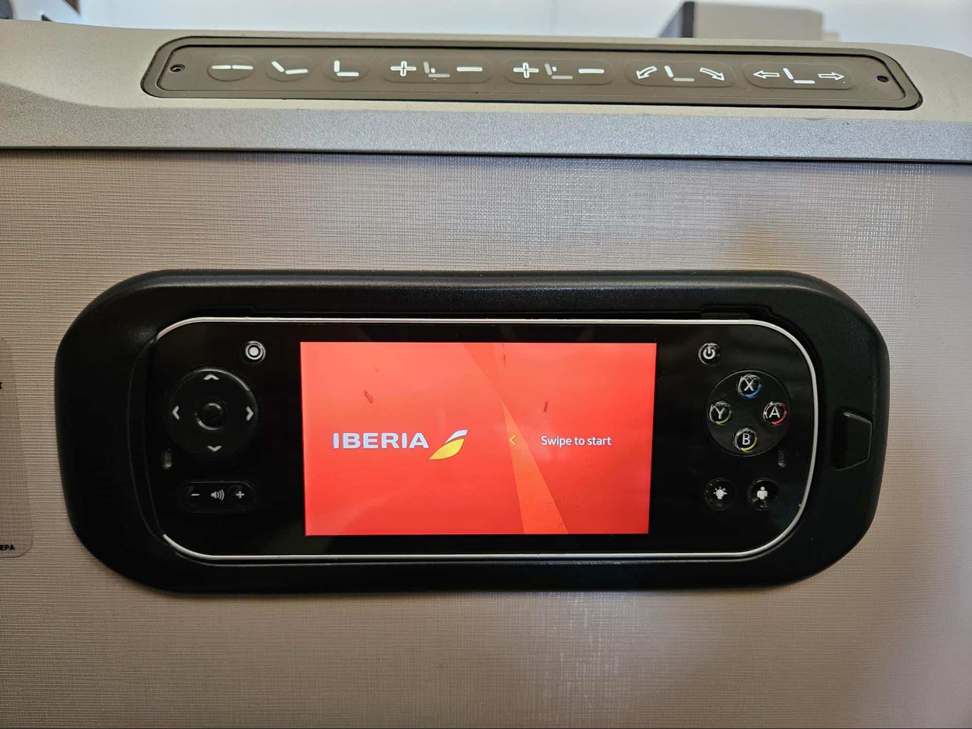 Iberia A350-900 Business Class - seat control panel