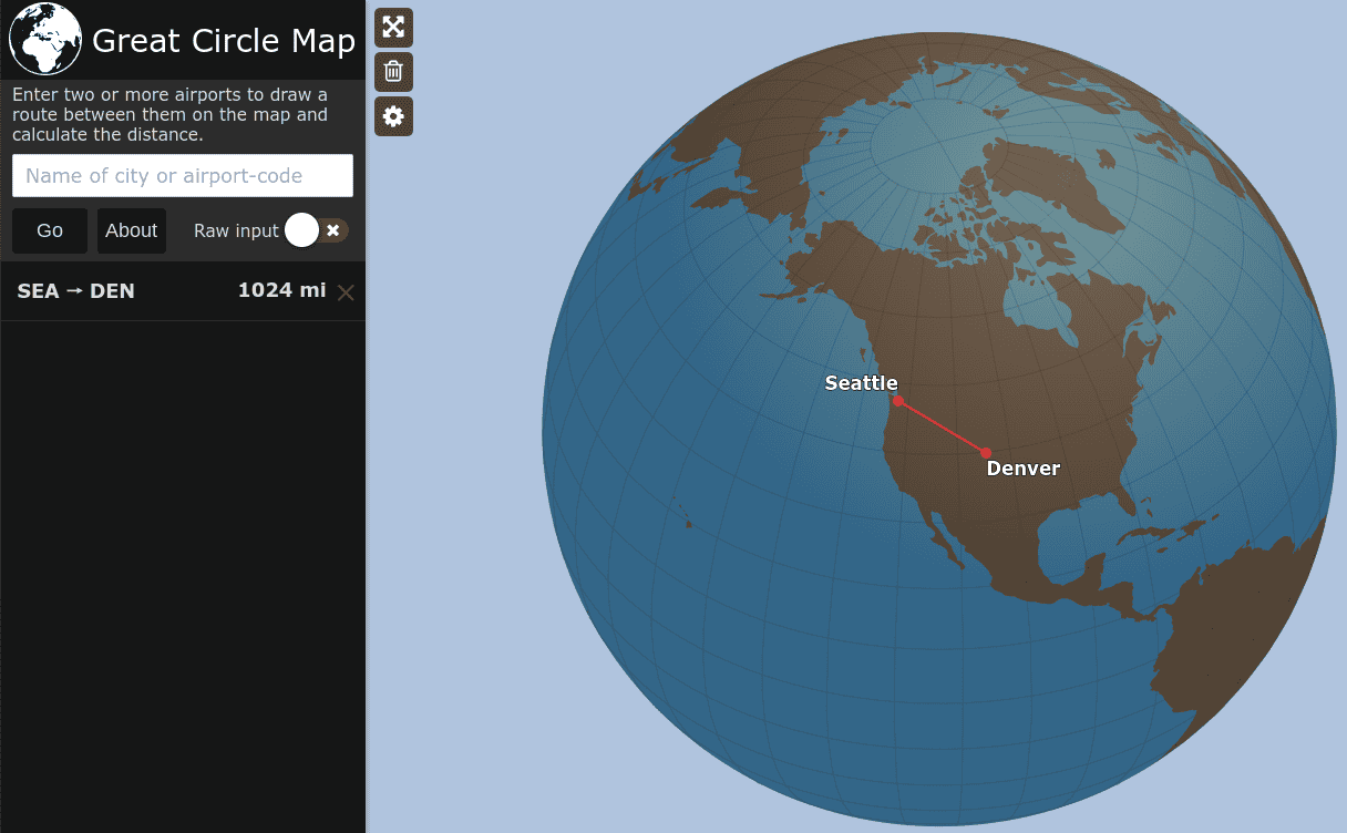Great Circle Map
