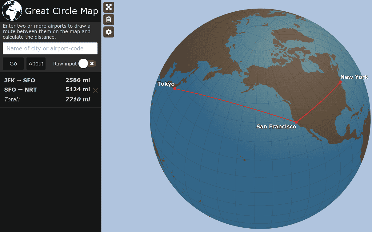 Great Circle Map