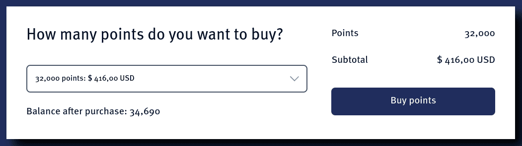 buying points