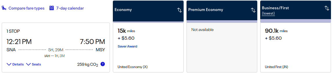 Fly with United Airlines from SNA to MSY