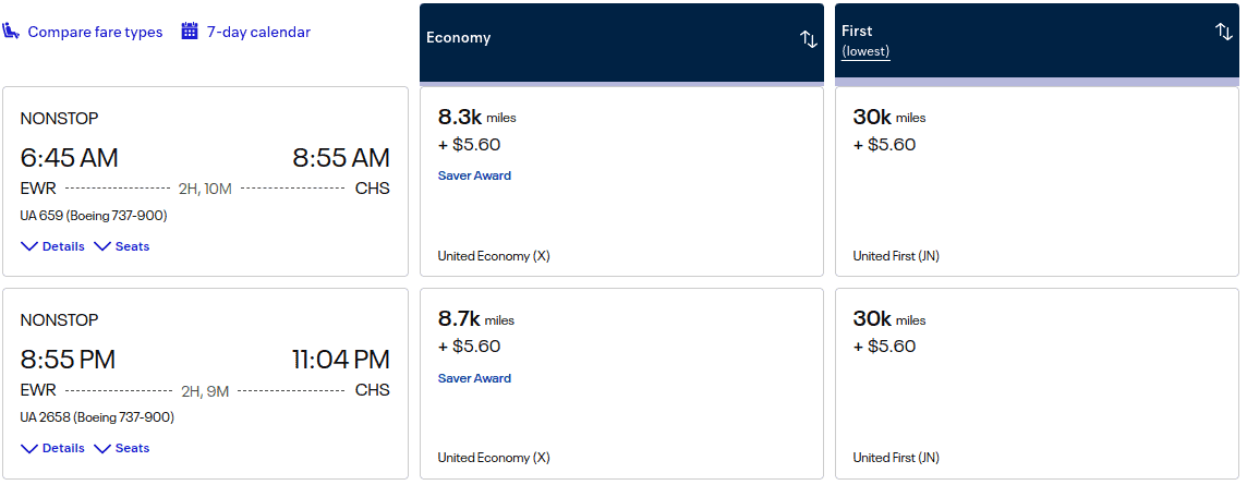 Fly United Airlines from Newark (EWR) to Charleston