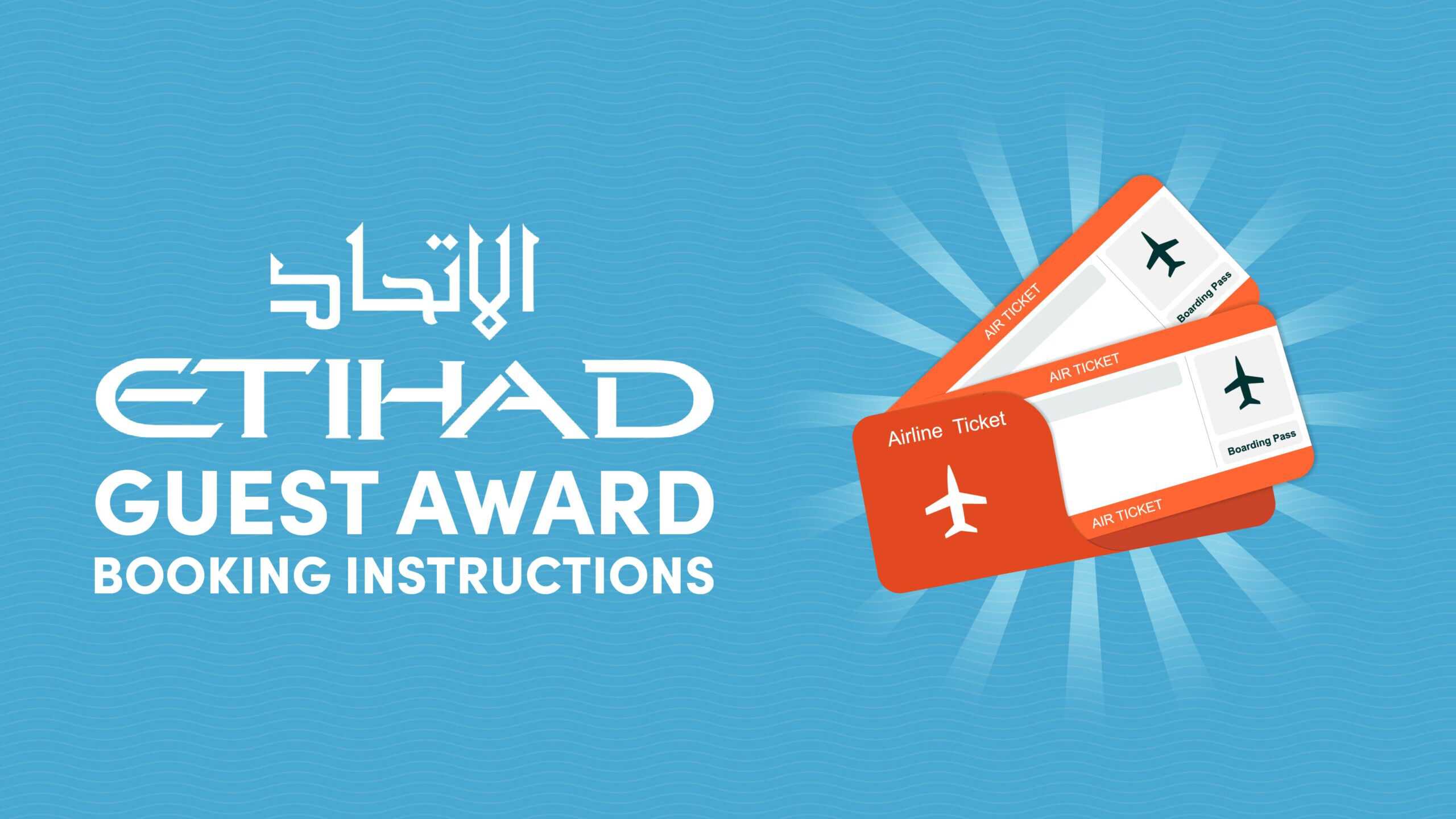 Etihad Guest Award Booking Instructions