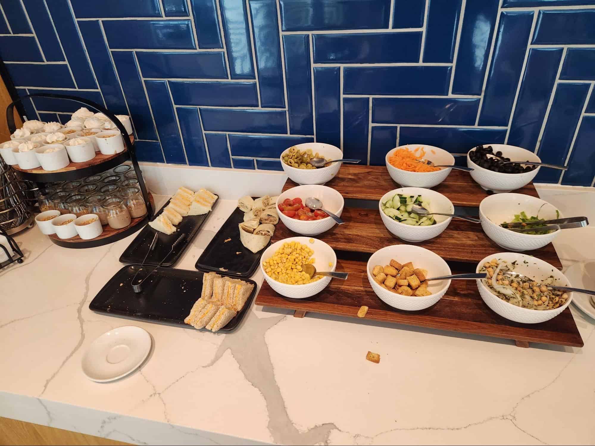 Food at The Lounge PTY, Terminal 2
