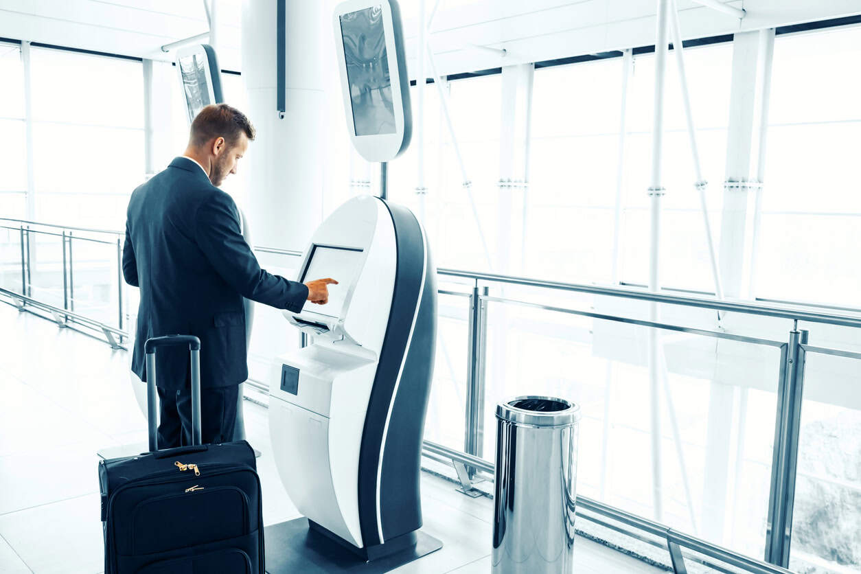 kiosk at airport