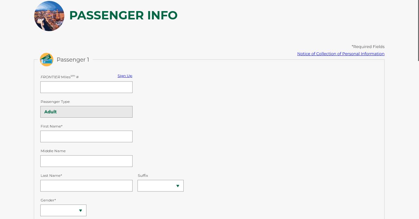 passenger info