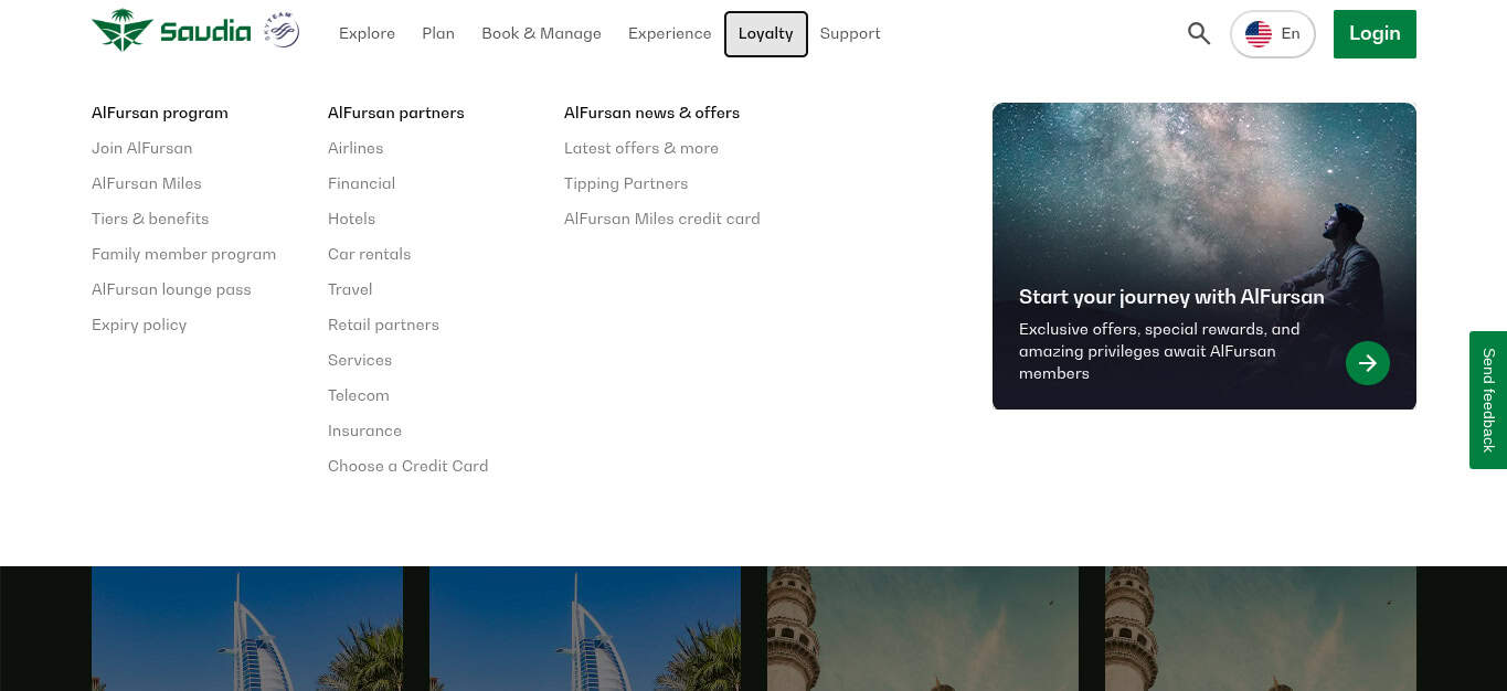 Saudia AlFursan website