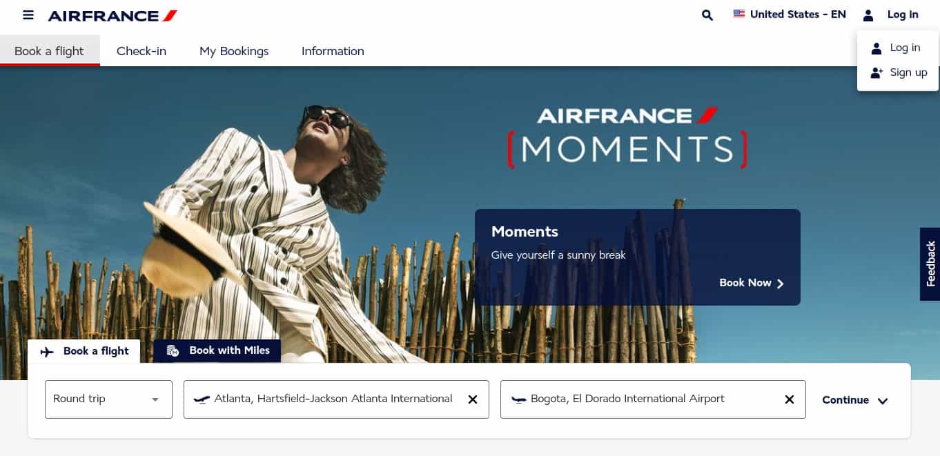 Air France website