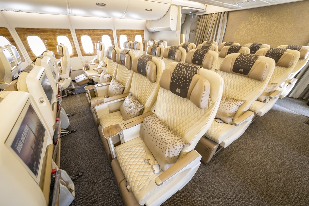 Premium cabin flights on Emirates