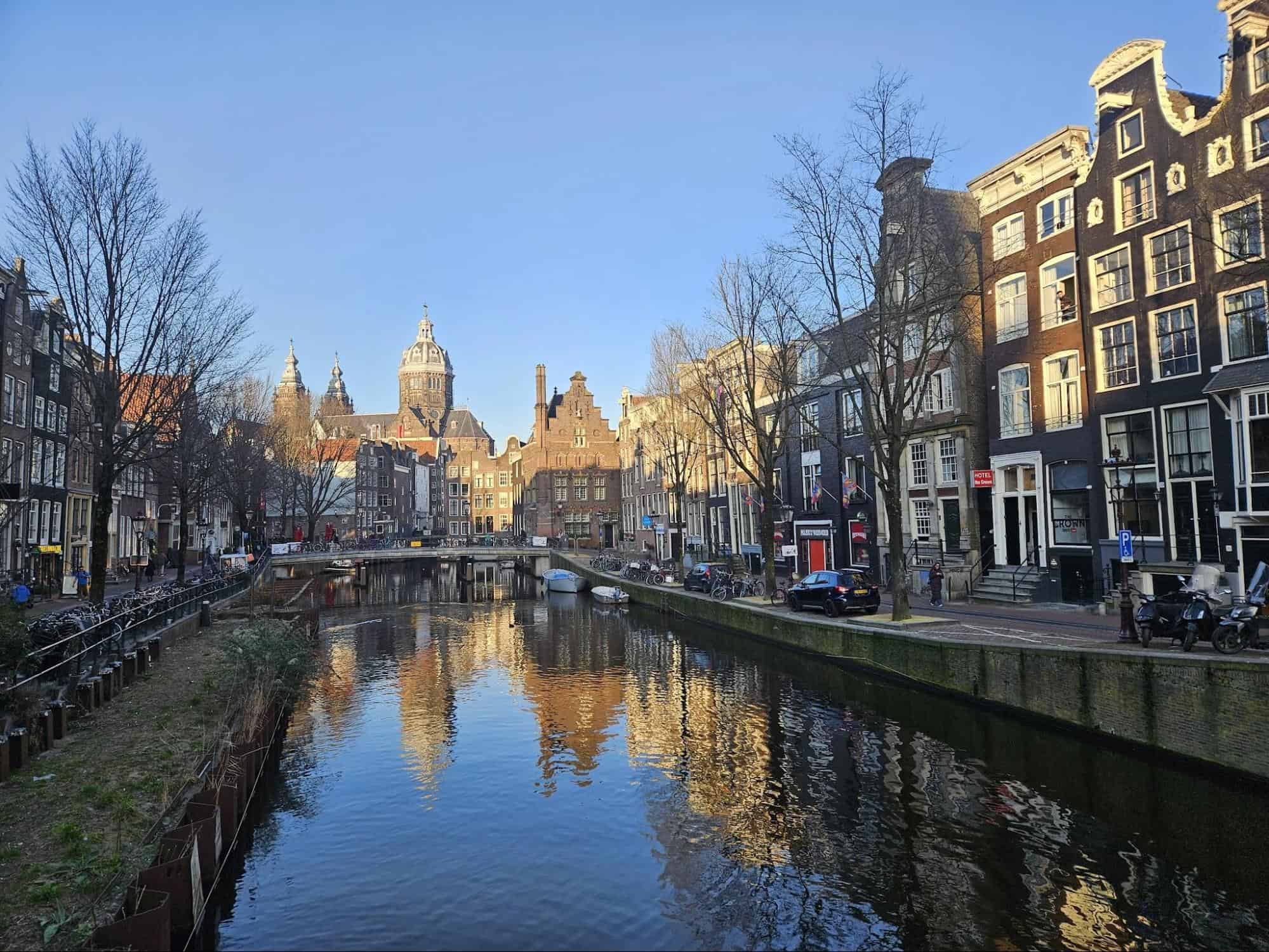 Amsterdam extensive canal system.