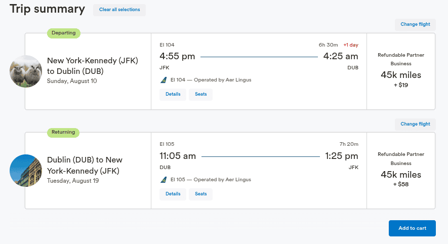 trip summary
