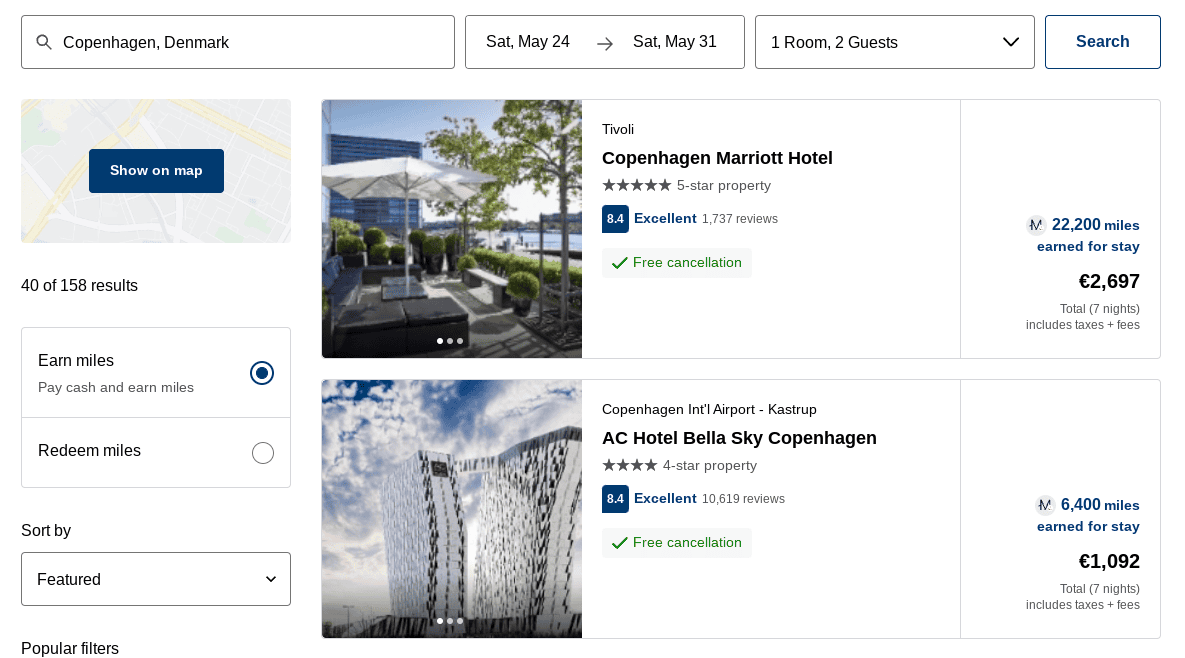 booking copehagen hotels with cash