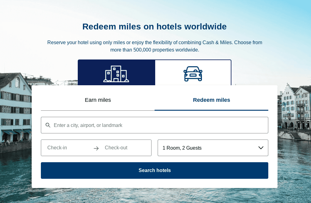 redeem miles on hotels