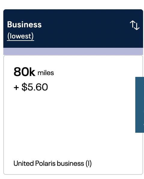 United Polaris business class