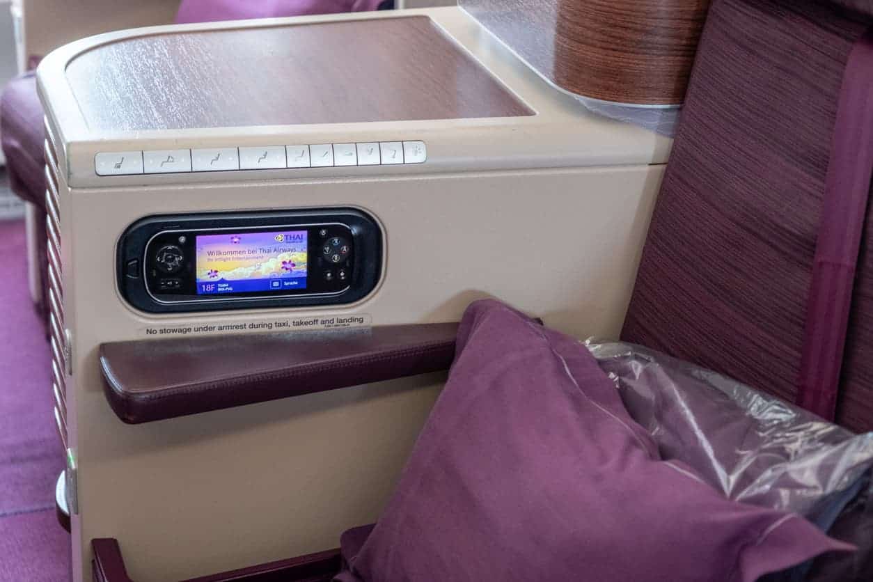 Thai Airways Business Class seat