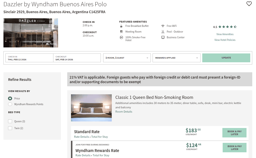 Booking Dazzler by Wyndham Buenos Aires Polo with cash