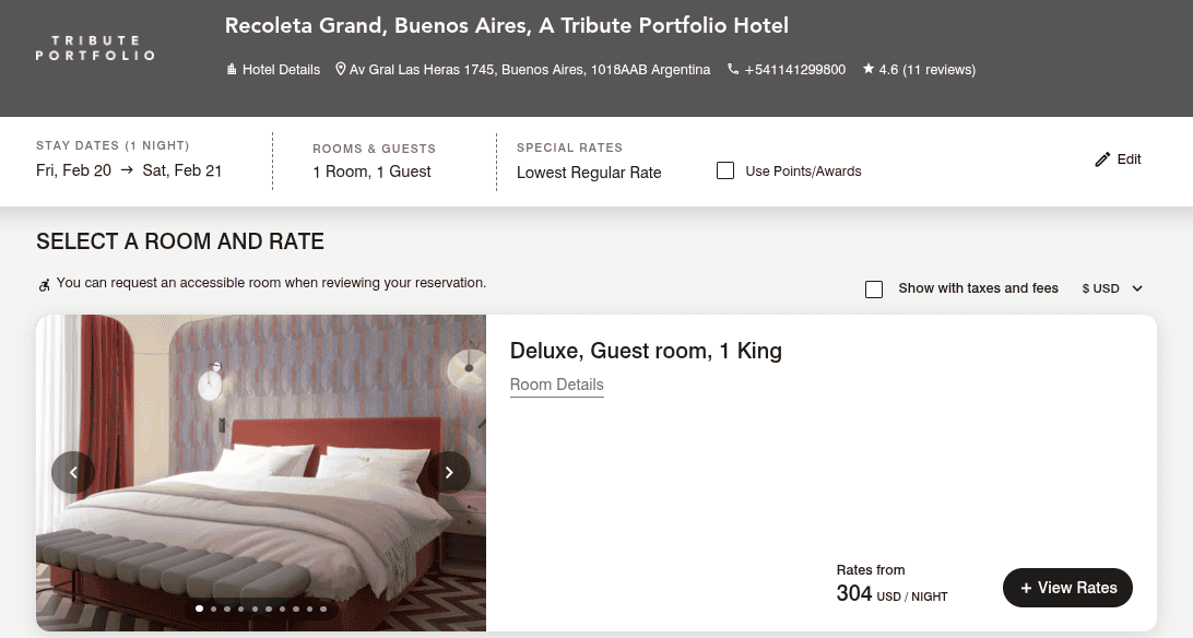 Booking Recoleta Grand with cash