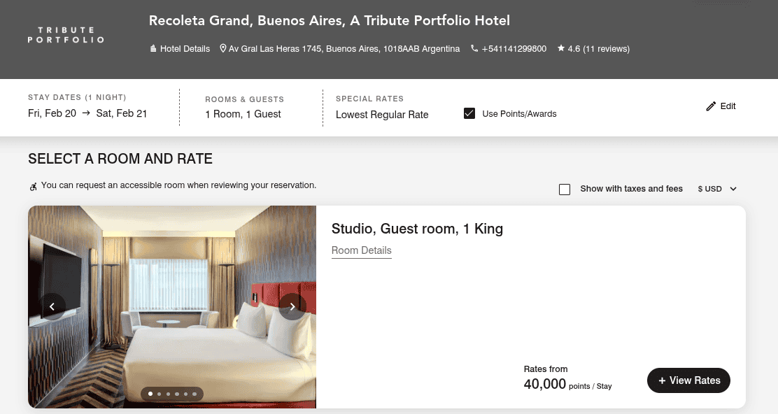 Booking Recoleta Grand, Buenos Aires with points
