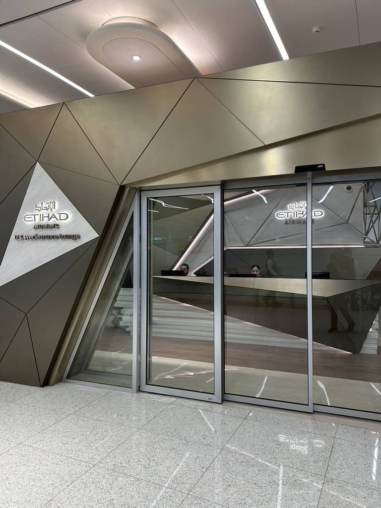 Entrance to Etihad Airways US Preclearance Lounge