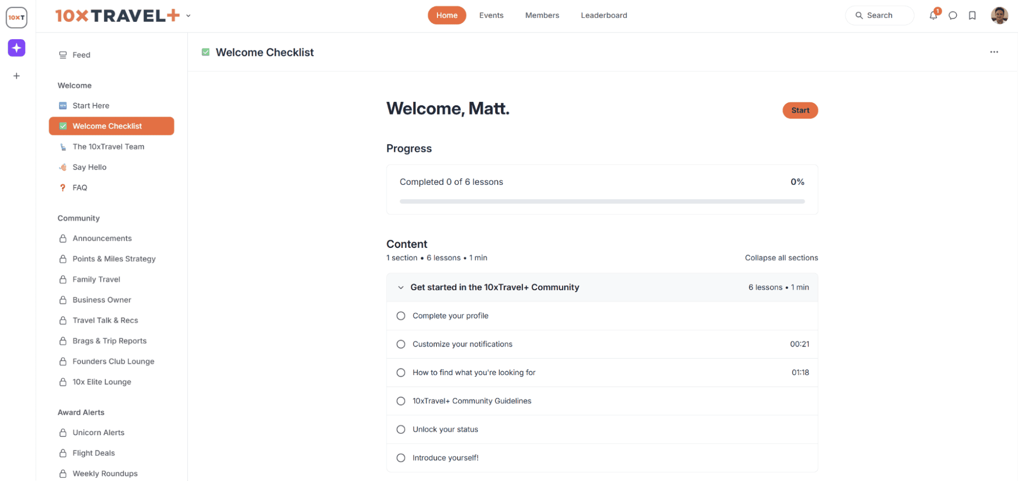 10xTravel+ Welcome Checklist