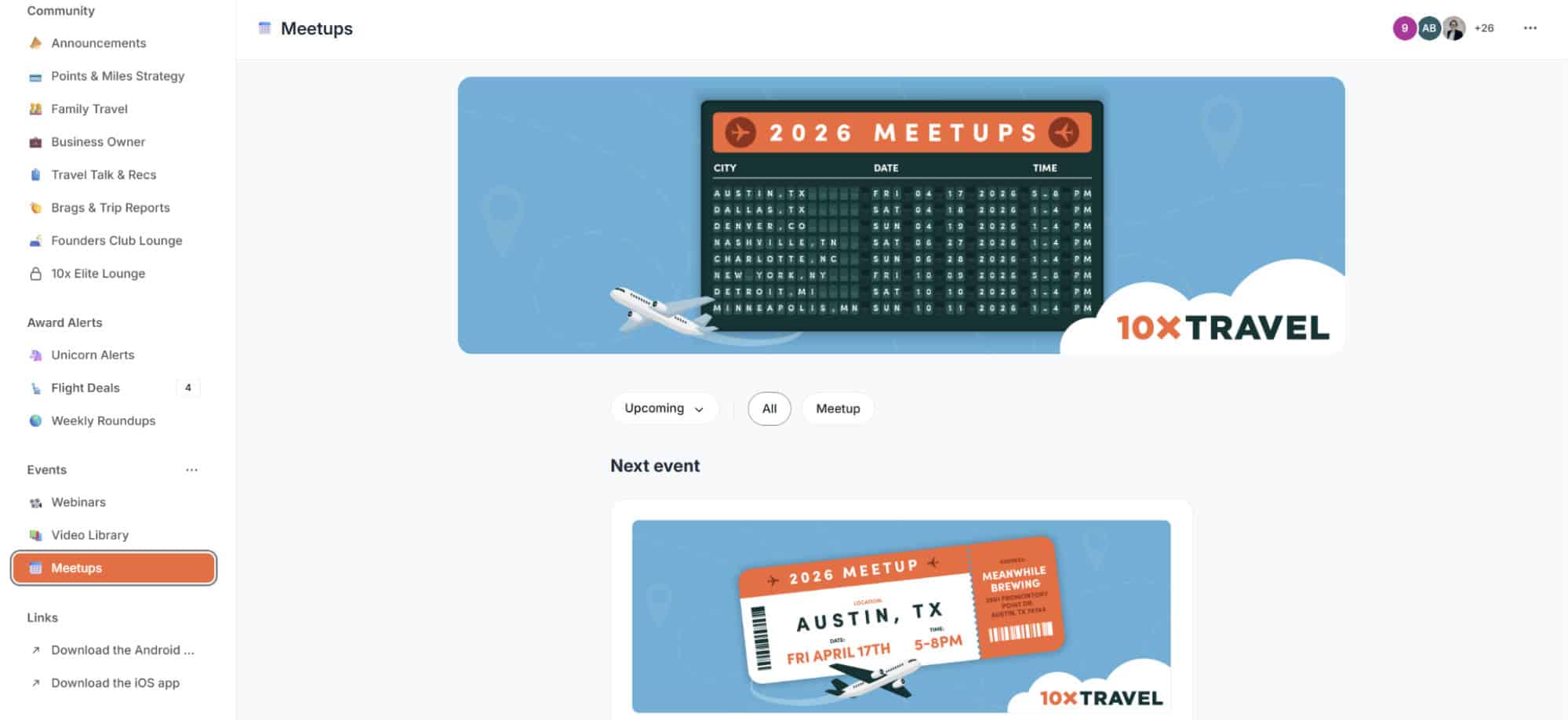 10xTravel+ Meetups: Connecting With Other Members In Person