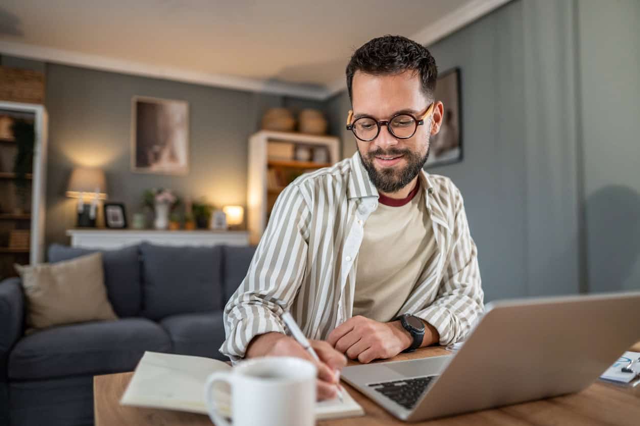 Man planning his travel rewards strategy during a Points & Miles consultation.